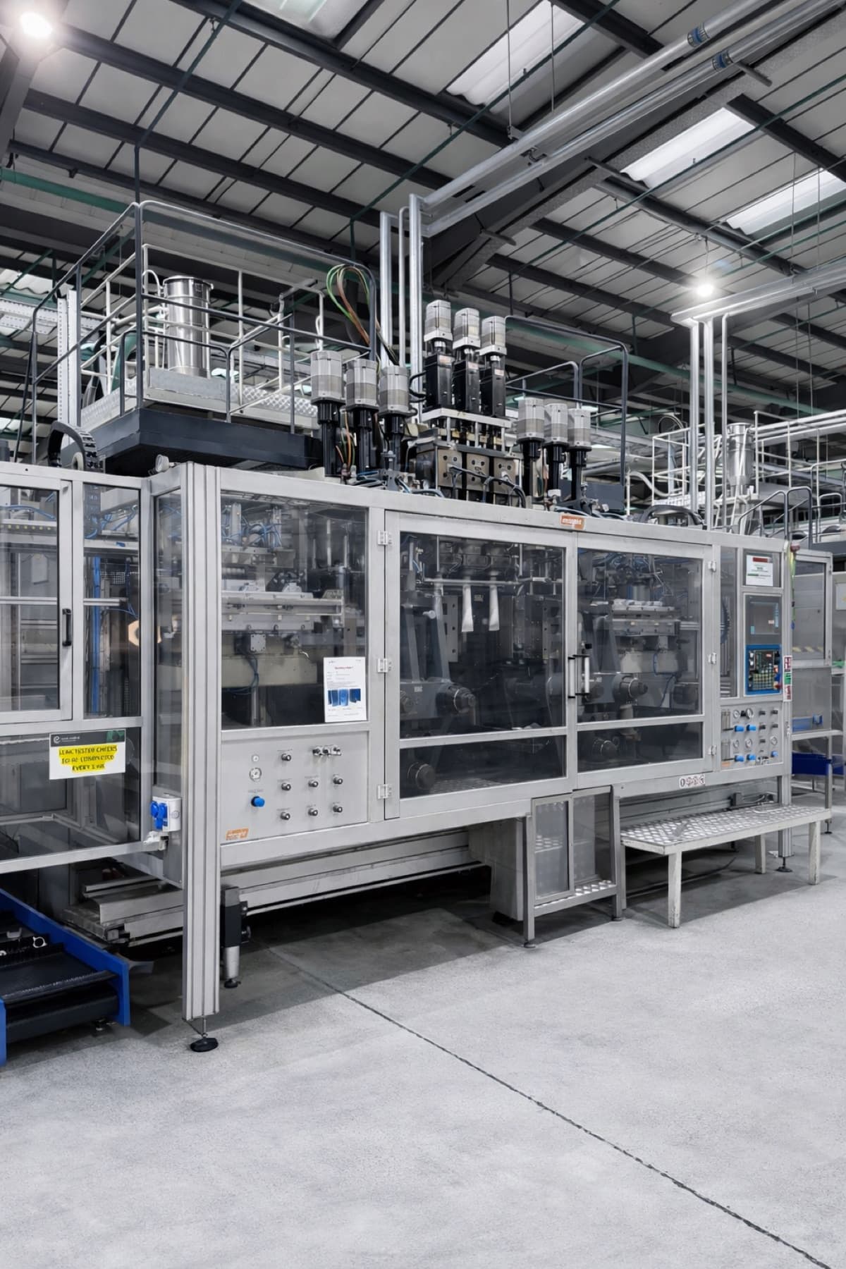 Manufacturing machinery on the floor